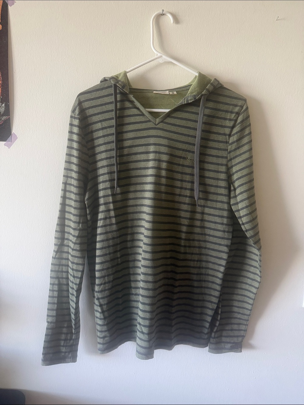 Vans Green & Black Striped Hoodie